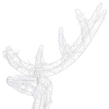 Acrylic Reindeer Christmas Decorations 3 pcs 128 cm Warm White