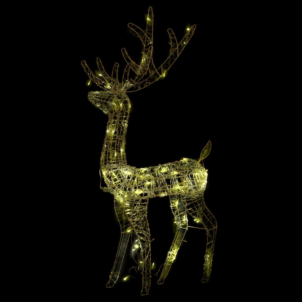 Acrylic Reindeer Christmas Decorations 3 pcs 128 cm Warm White