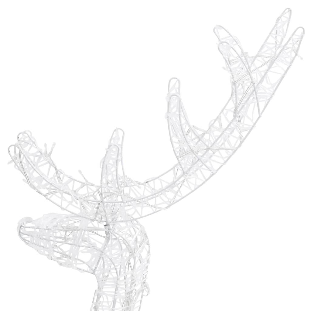 Acrylic Reindeer Christmas Decorations 2 pcs 120 cm Cold White