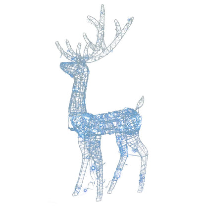 Acrylic Reindeer Christmas Decorations 3 pcs 128 cm Cold White