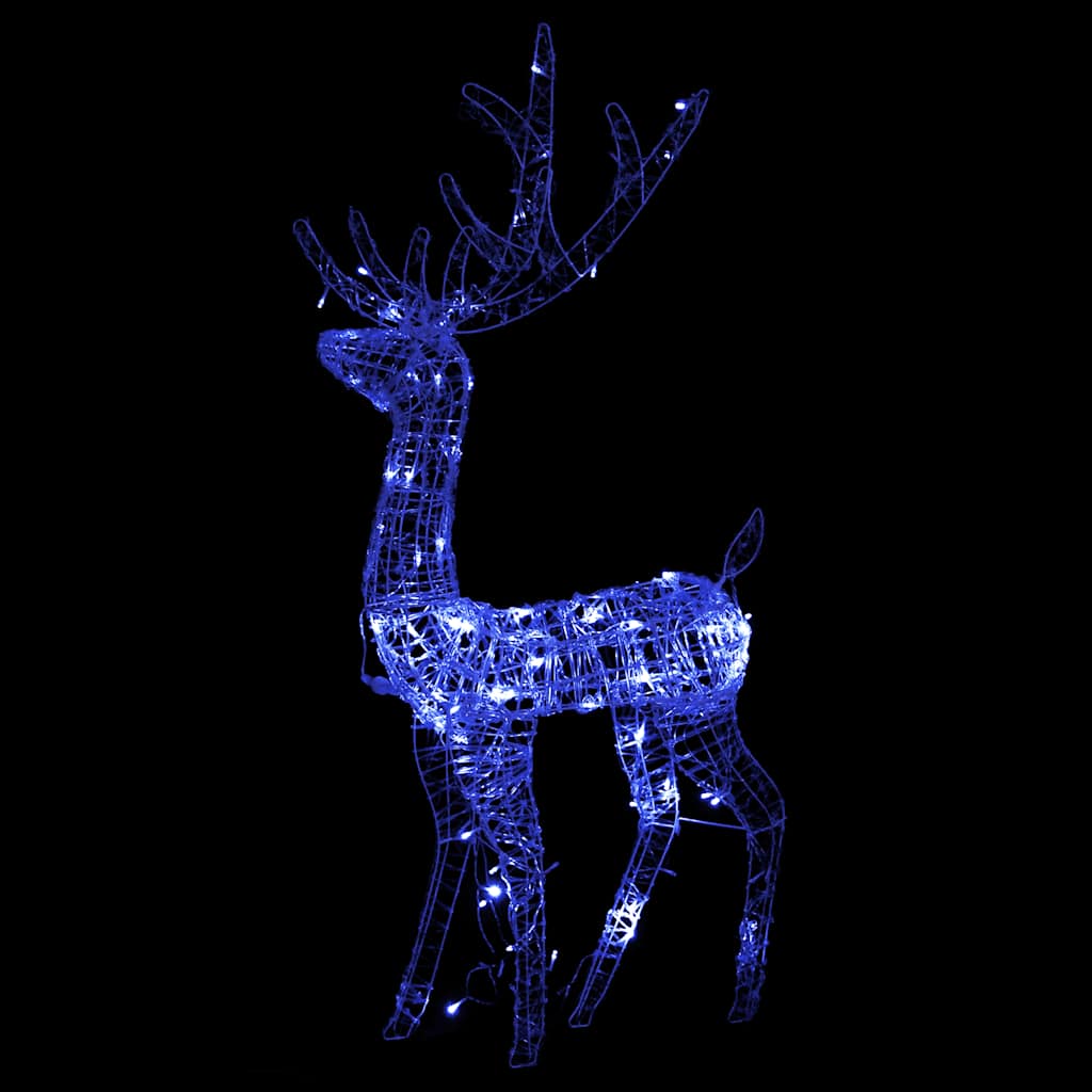 Acrylic Reindeer Christmas Decorations 3 pcs 128 cm Blue