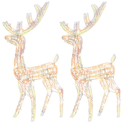 Acrylic Reindeer Christmas Decorations 2 pcs 128cm Multicolour