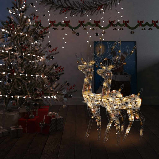 Acrylic Reindeer Christmas Decorations 2 pcs 128cm Multicolour
