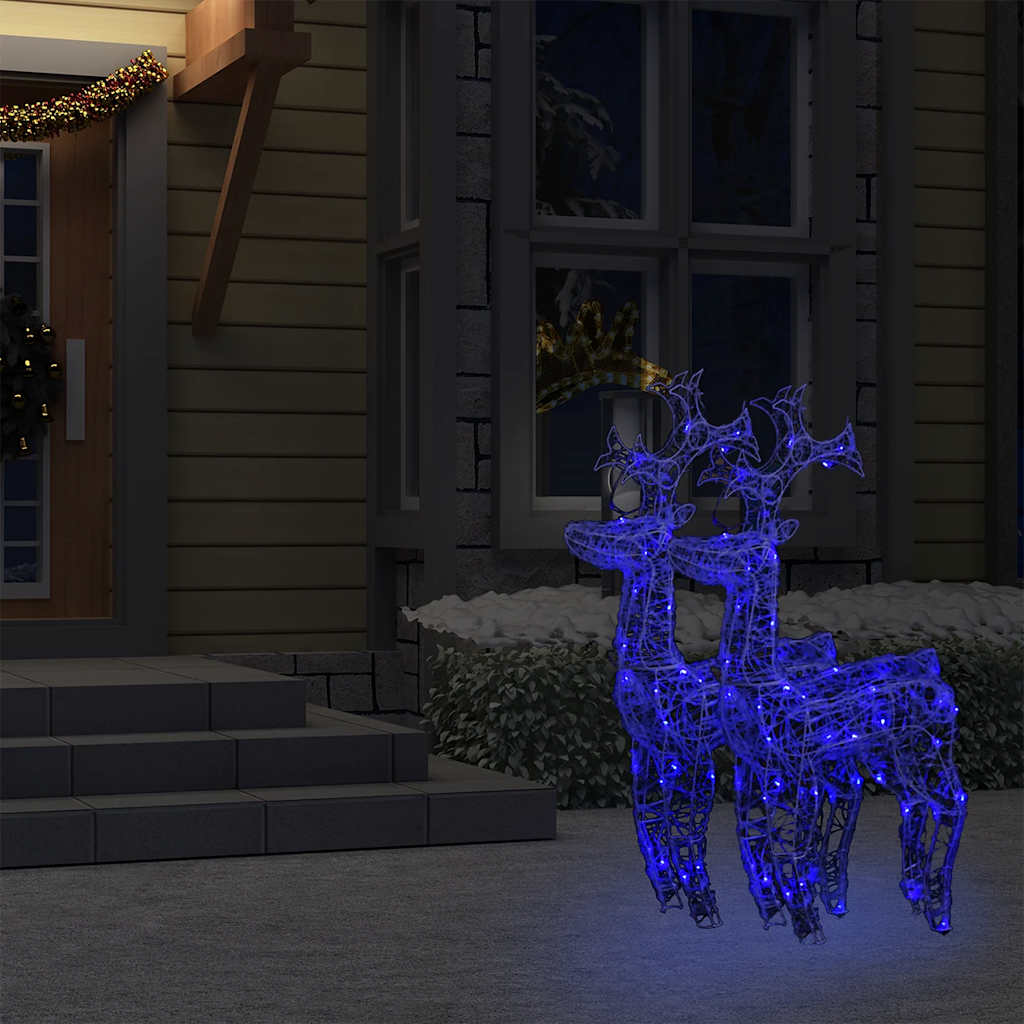 Reindeer Christmas Decorations 2 pcs 60x16x100 cm Acrylic