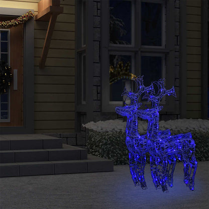 Reindeer Christmas Decorations 2 pcs 60x16x100 cm Acrylic