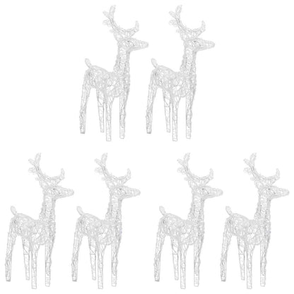 Christmas Reindeers 6 pcs Warm White 240 LEDs Acrylic