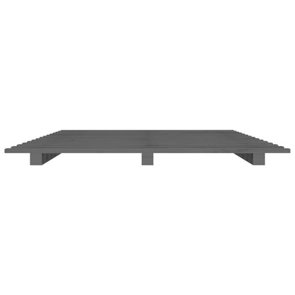 Bed Frame without Mattress Grey 90x200 cm Solid Wood Pine