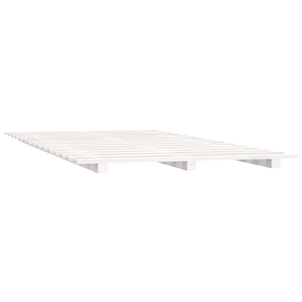 Bed Frame without Mattress White 100x200 cm Solid Wood Pine