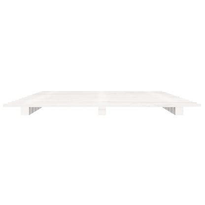 Bed Frame without Mattress White 100x200 cm Solid Wood Pine