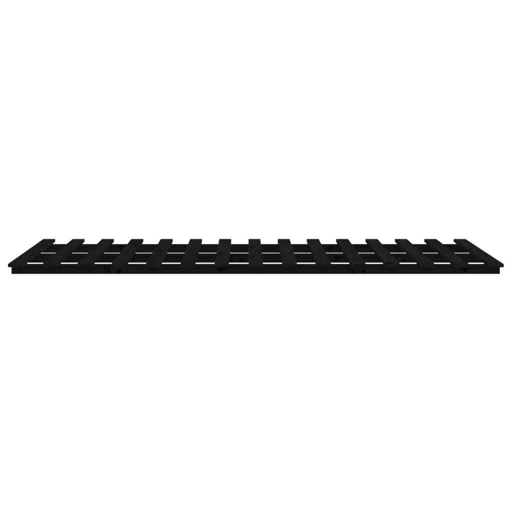 Bed Frame without Mattress Black 100x200 cm Solid Wood Pine
