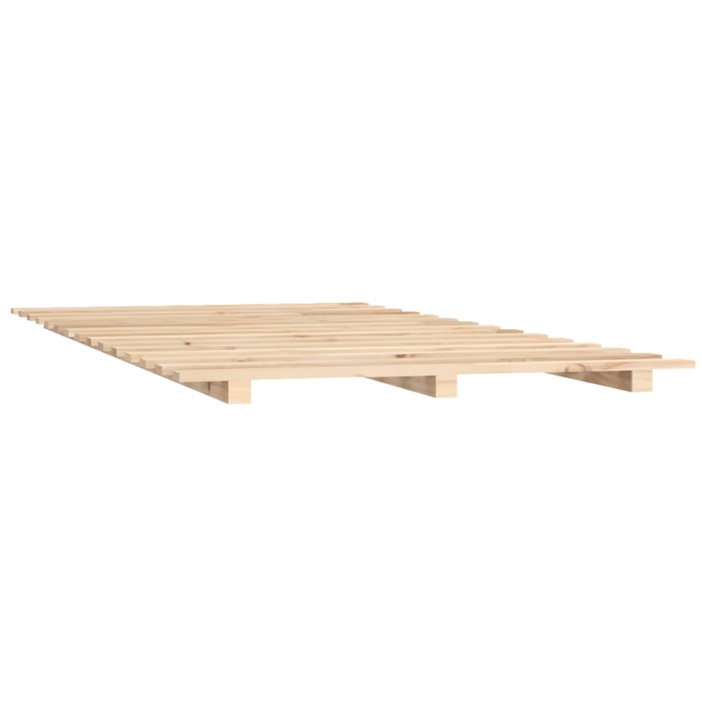 Bed Frame without Mattress 120x200 cm Solid Wood Pine