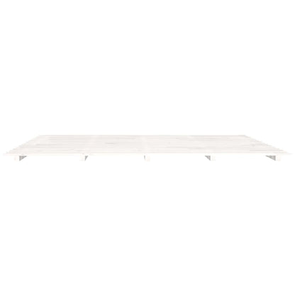 Bed Frame without Mattress White 180x200 cm Super King Solid Wood Pine
