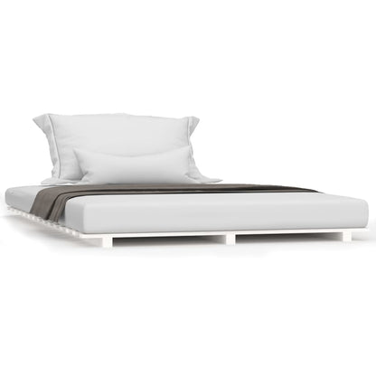 Bed Frame without Mattress White 120x190 cm Small Double Solid Wood Pine