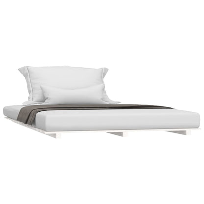 Bed Frame without Mattress White 120x190 cm Small Double Solid Wood Pine