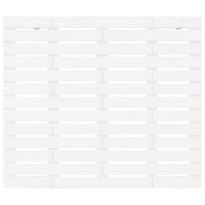Wall Headboard White 106x3x91.5 cm Solid Wood Pine
