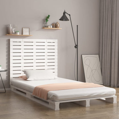 Wall Headboard White 106x3x91.5 cm Solid Wood Pine