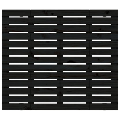 Wall Headboard Black 106x3x91.5 cm Solid Wood Pine