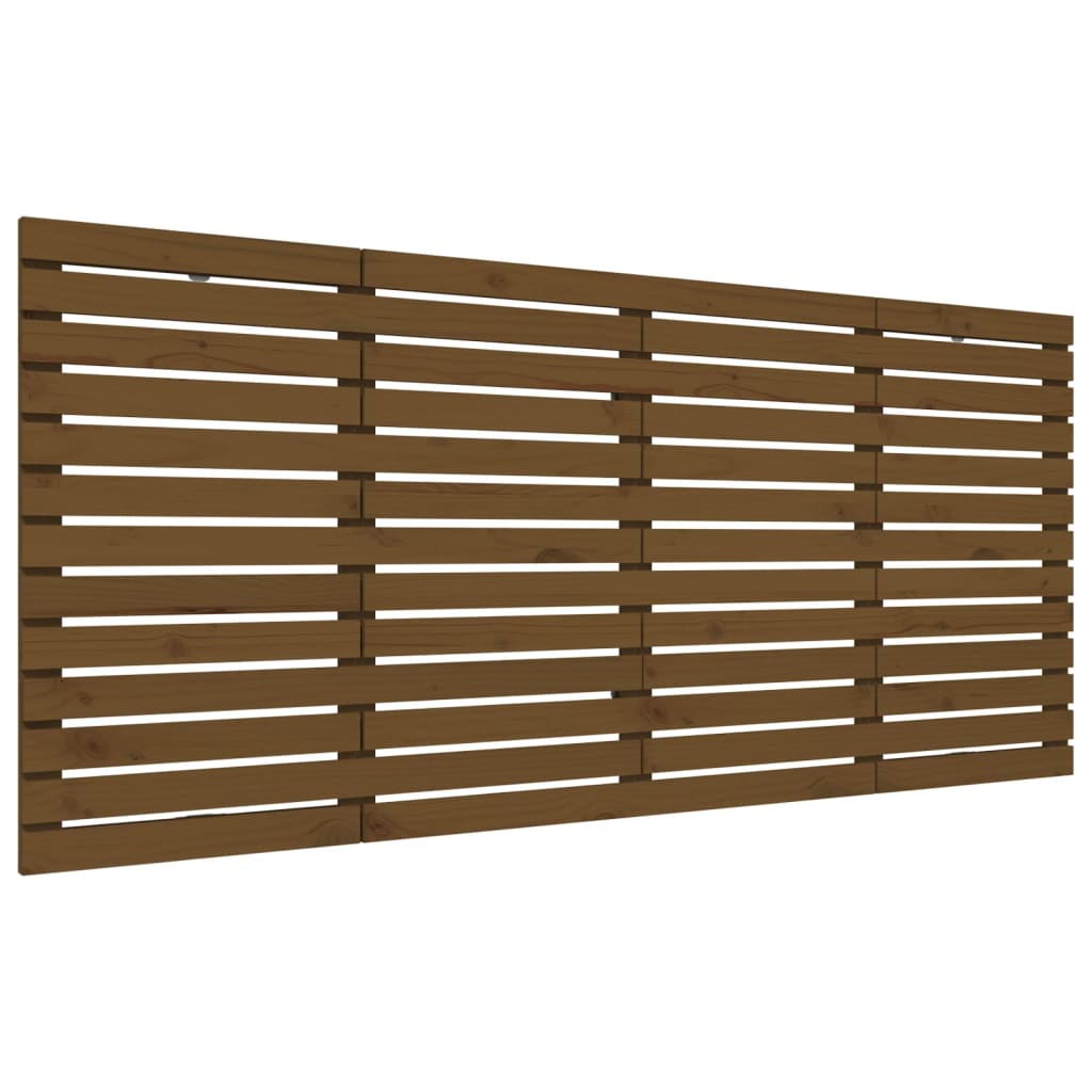 Wall Headboard Honey Brown 206x3x91.5 cm Solid Wood Pine