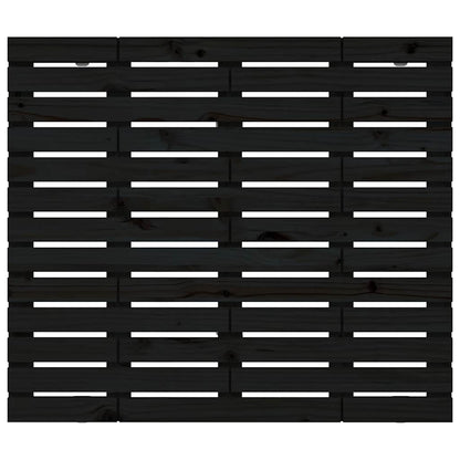 Wall Headboard Black 96x3x91.5 cm Solid Wood Pine