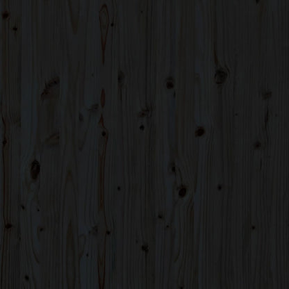 Wall Headboard Black 96x3x91.5 cm Solid Wood Pine