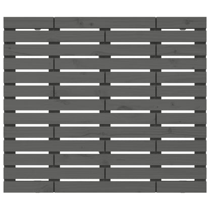 Wall Headboard Grey 126x3x91.5 cm Solid Wood Pine