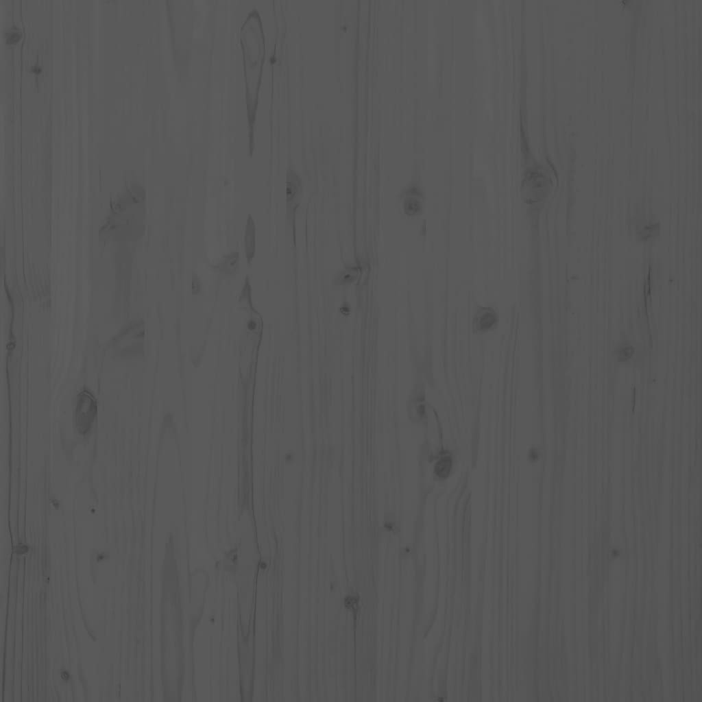 Wall Headboard Grey 126x3x91.5 cm Solid Wood Pine