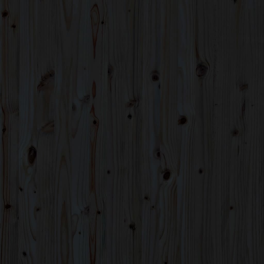 Wall Headboard Black 126x3x91.5 cm Solid Wood Pine