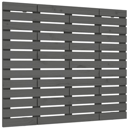 Wall Headboard Grey 146x3x91.5 cm Solid Wood Pine