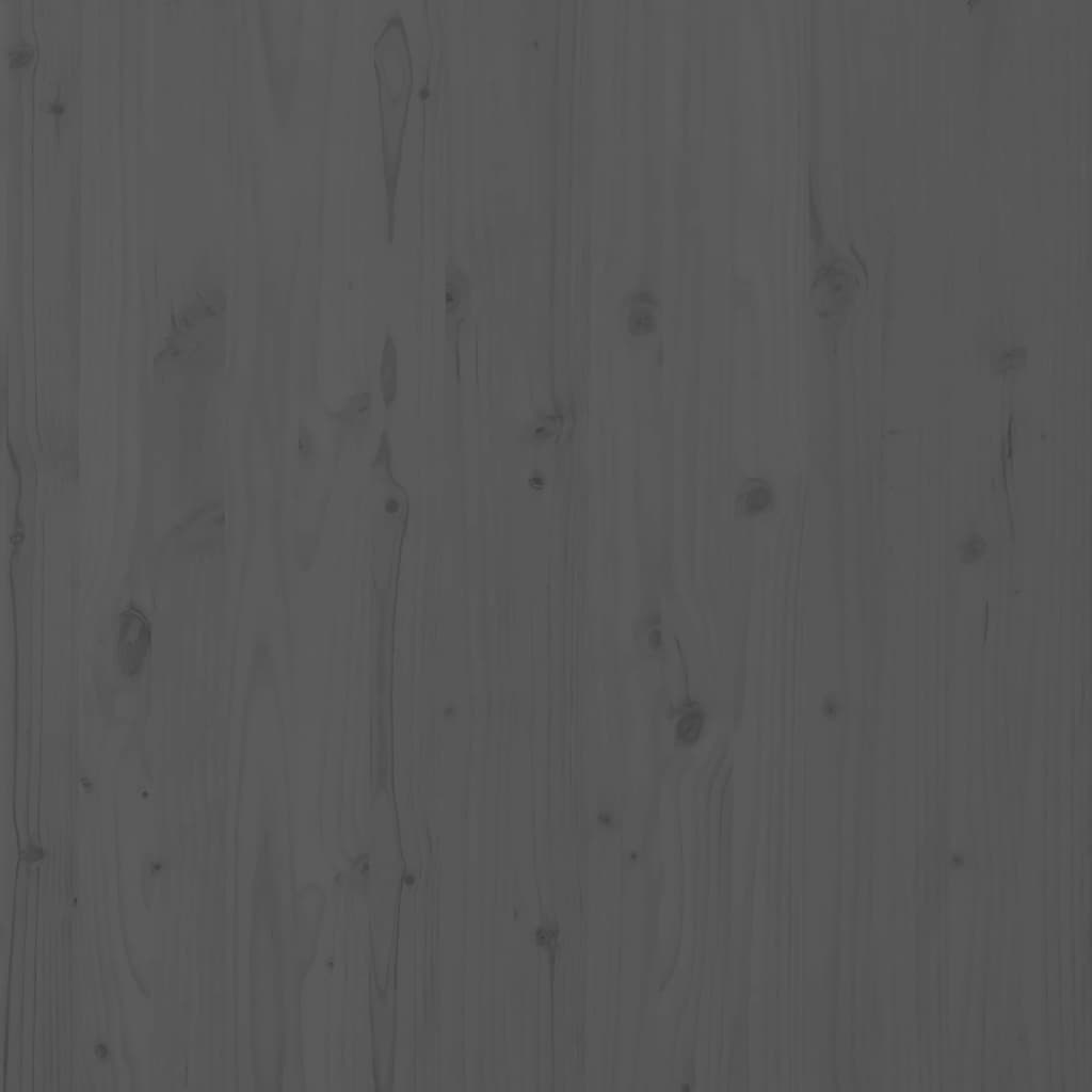 Wall Headboard Grey 146x3x91.5 cm Solid Wood Pine