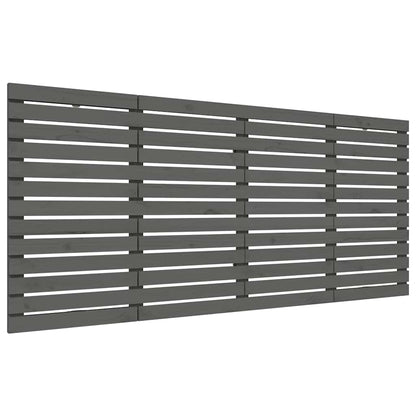 Wall Headboard Grey 156x3x91.5 cm Solid Wood Pine