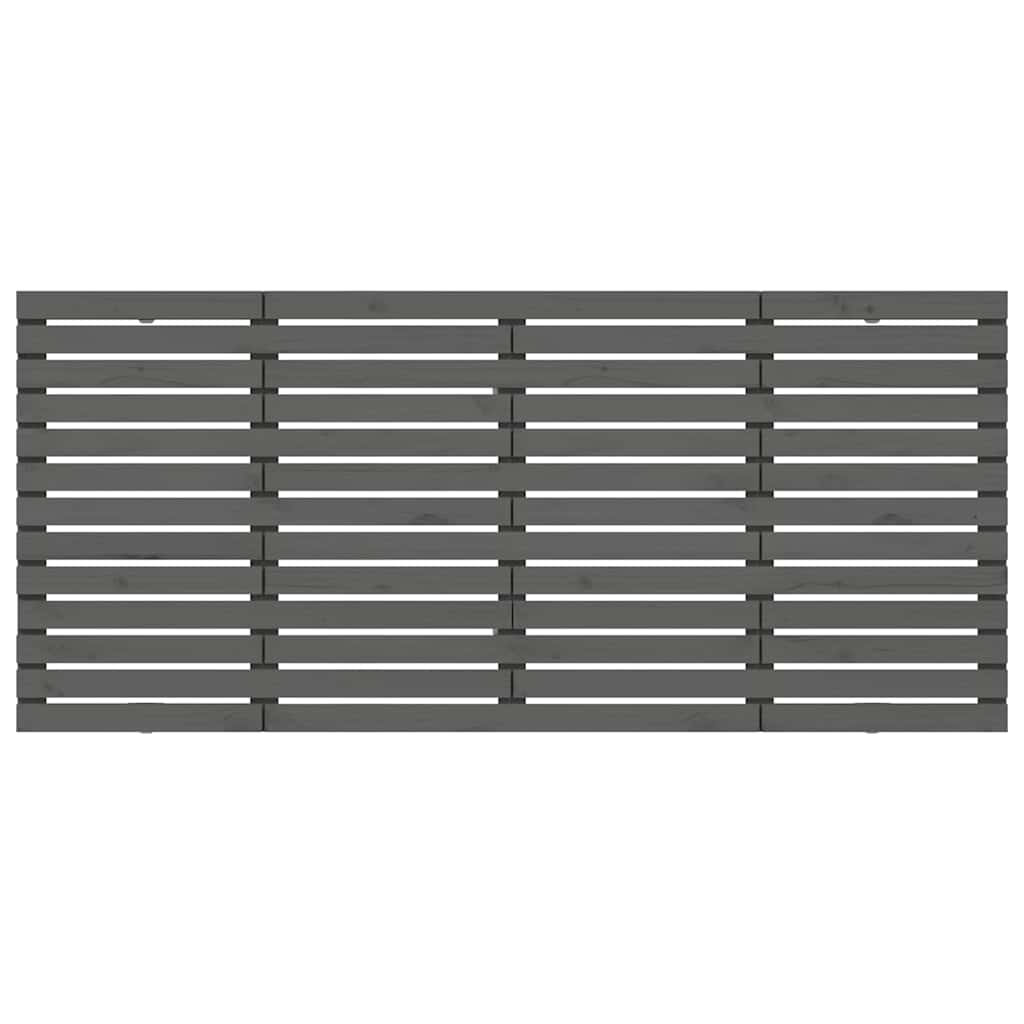 Wall Headboard Grey 156x3x91.5 cm Solid Wood Pine