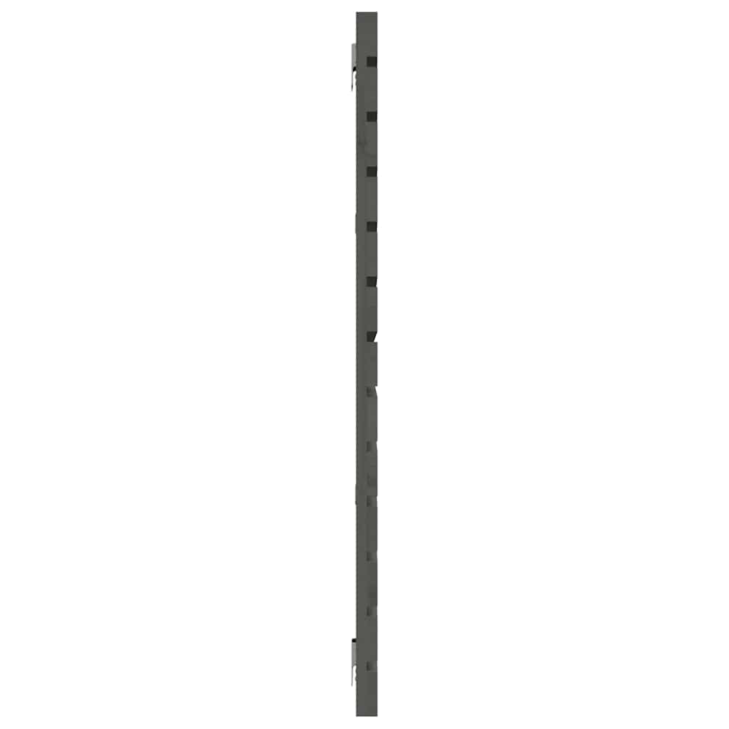 Wall Headboard Grey 156x3x91.5 cm Solid Wood Pine