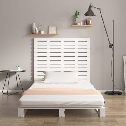 Wall Headboard White 141x3x91.5 cm Solid Wood Pine