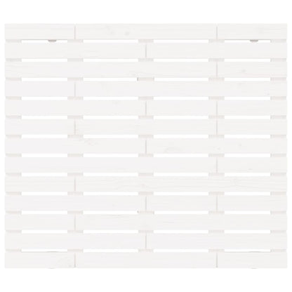 Wall Headboard White 141x3x91.5 cm Solid Wood Pine