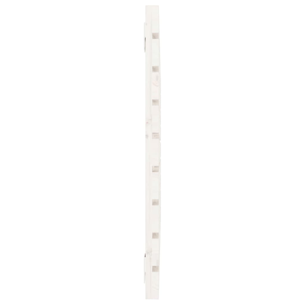 Wall Headboard White 106x3x63 cm Solid Wood Pine