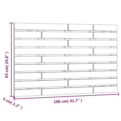 Wall Headboard Honey Brown 106x3x63 cm Solid Wood Pine