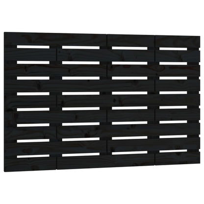 Wall Headboard Black 106x3x63 cm Solid Wood Pine