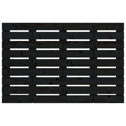 Wall Headboard Black 106x3x63 cm Solid Wood Pine