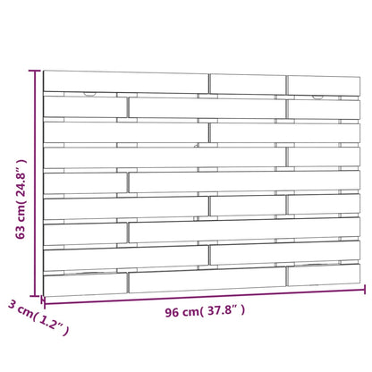 Wall Headboard 96x3x63 cm Solid Wood Pine