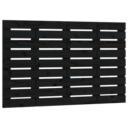 Wall Headboard Black 96x3x63 cm Solid Wood Pine
