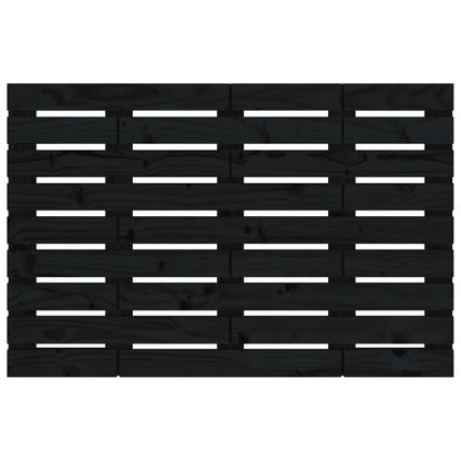 Wall Headboard Black 96x3x63 cm Solid Wood Pine