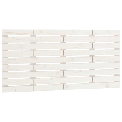 Wall Headboard White 126x3x63 cm Solid Wood Pine