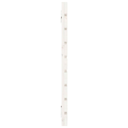 Wall Headboard White 126x3x63 cm Solid Wood Pine