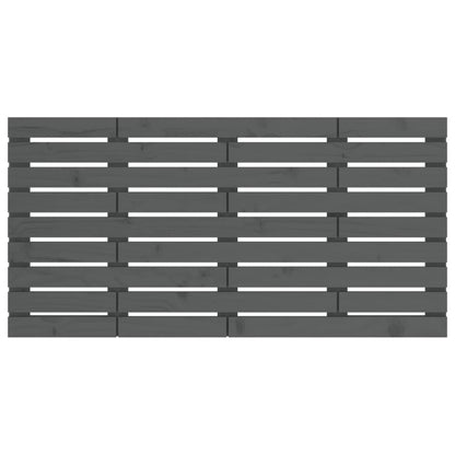 Wall Headboard Grey 126x3x63 cm Solid Wood Pine