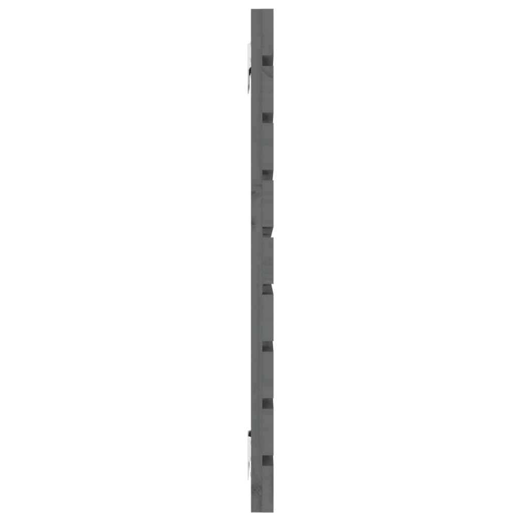 Wall Headboard Grey 126x3x63 cm Solid Wood Pine