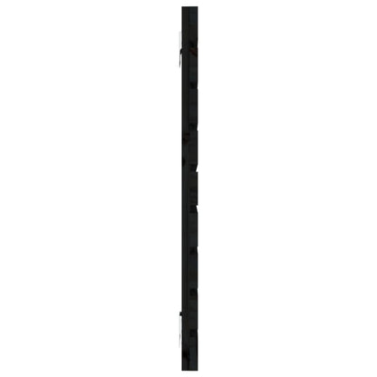 Wall Headboard Black 146x3x63 cm Solid Wood Pine
