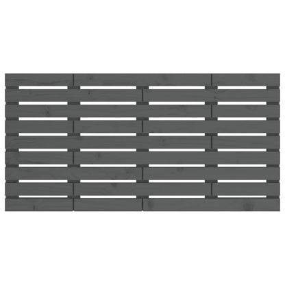 Wall Headboard Grey 156x3x63 cm Solid Wood Pine