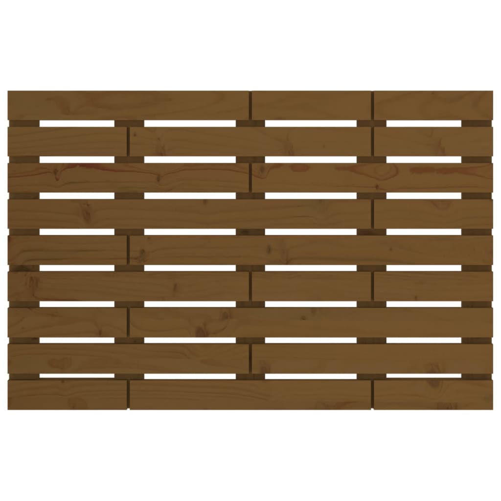 Wall Headboard Honey Brown 81x3x63 cm Solid Wood Pine