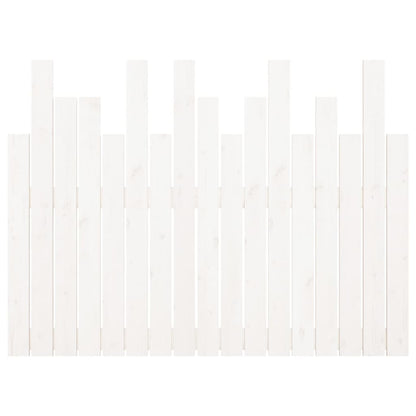 Wall Headboard White 108x3x80 cm Solid Wood Pine