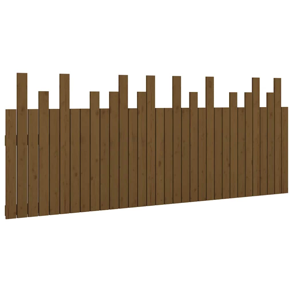 Wall Headboard Honey Brown 204x3x80 cm Solid Wood Pine